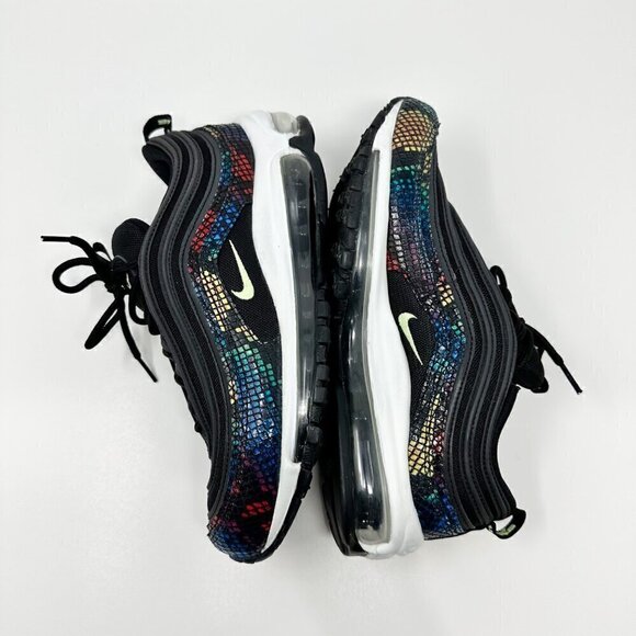 Nike Womens Air Max 97 SE Rainbow Snake Black Multicolor Size 8 - Picture 7 of 11